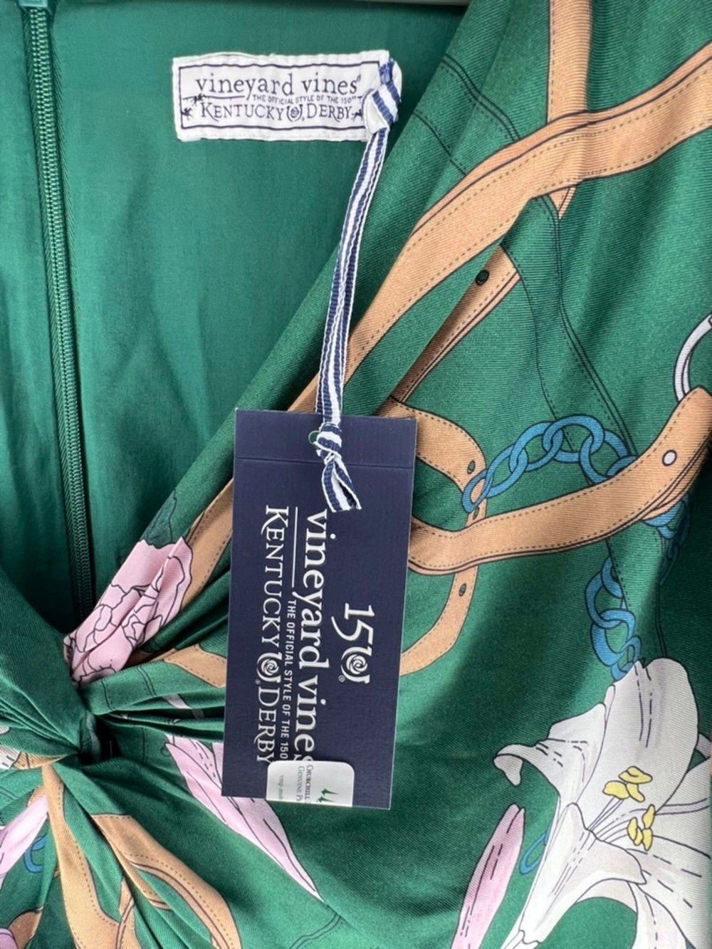 Vineyard Vines Kentucky Derby Scarf Maxi Dress - Picture 7 of 9